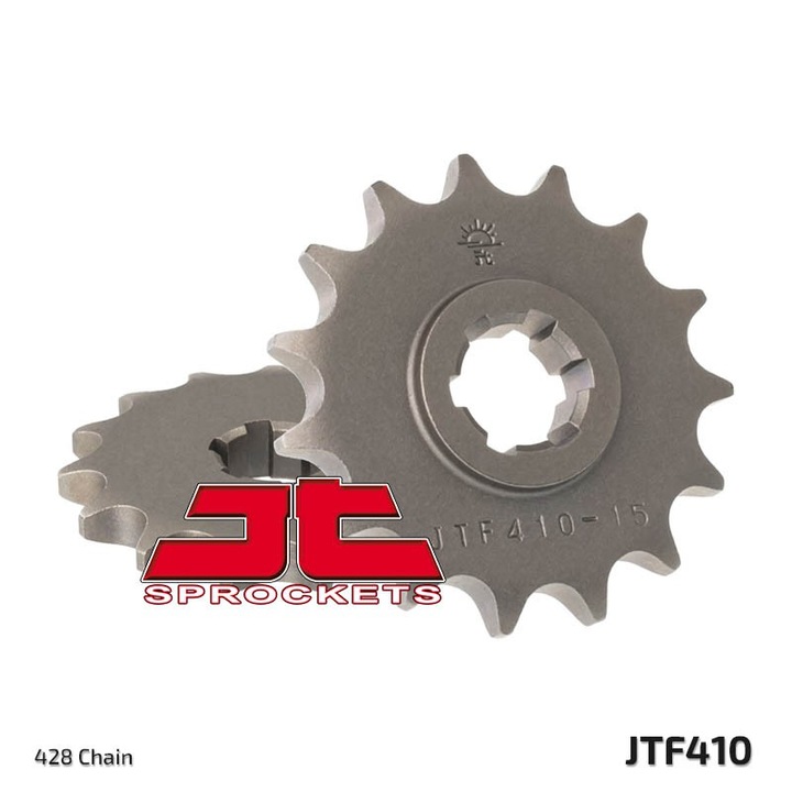 Pinion moto JT, JTF410.14, din otel, rezistenta la uzura, 14 dinti, pentru Suzuki GZ 125 '98-'11, GN 125, VL 125 Intruder