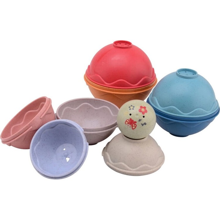 Бебешка играчка Happy World, Кула от топки, от биопластмаса