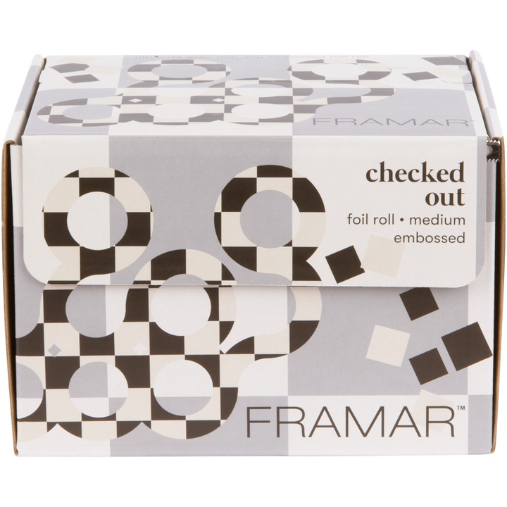 Rola folie aluminiu Framar Checked Out, pentru suvite, 12.7cm x 97.5m