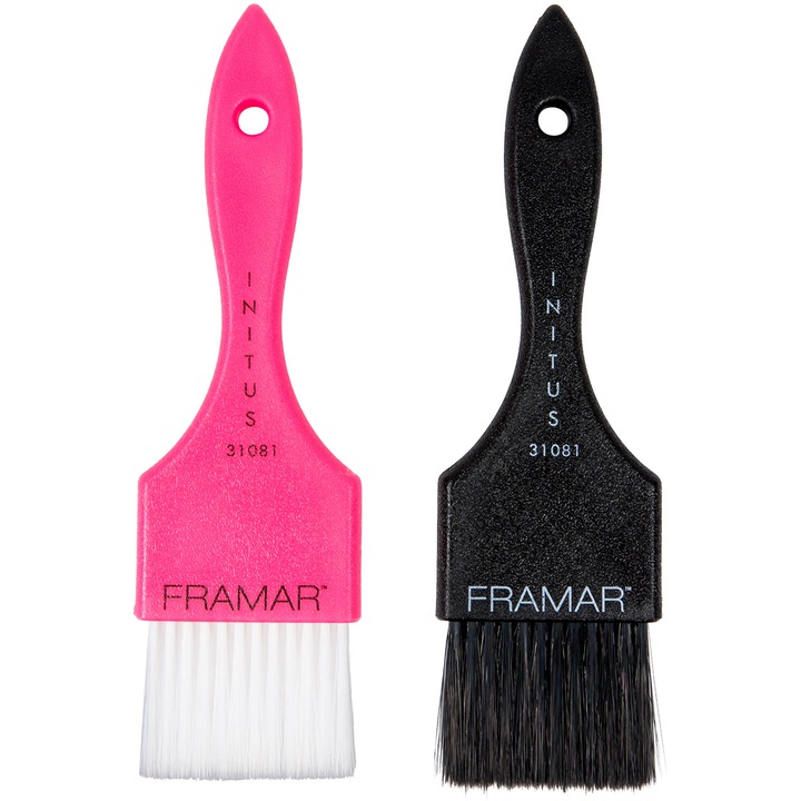 Set pensule profesionale Framar, pentru aplicarea vopselei de par, 2buc.