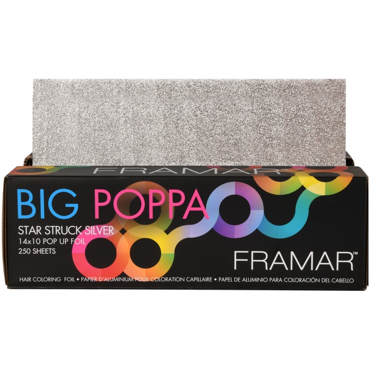 Set folii aluminiu Framar Big Poppa XL, pretaiate pentru suvite, 250buc.
