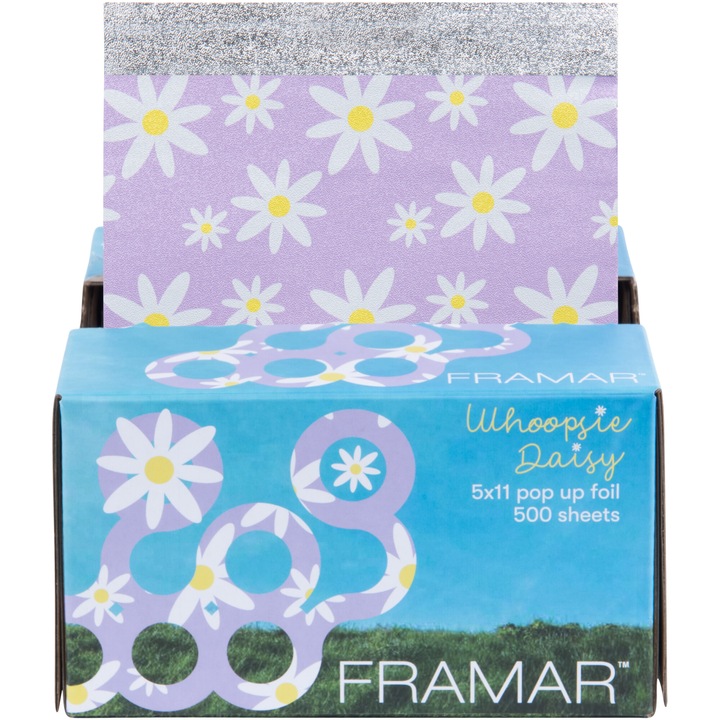 Set folii aluminiu Framar Whoopsie Daisy, pretaiate embosate pentru suvite, 500buc.