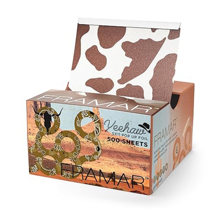 Set folii aluminiu Framar Yeehaw, pretaiate embosate pentru suvite, 500buc.