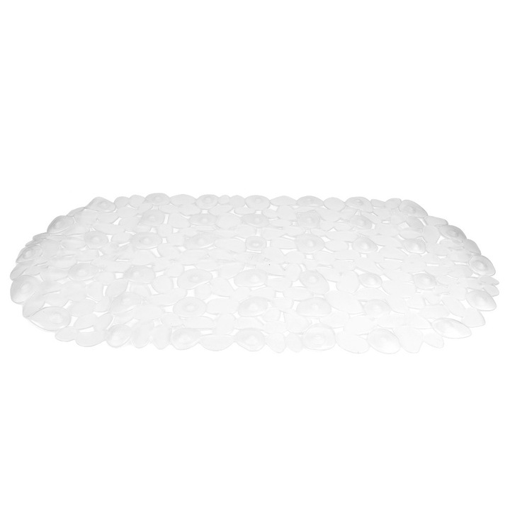 Covor de dus antiderapante, aderenta puternica, design din pietricele din PVC, ecologic, pentru senzatia naturala a picioarelor, fara Bpa, fara latex, suprafata texturata, transparenta, non-toxica, covoras de baie pentru baie