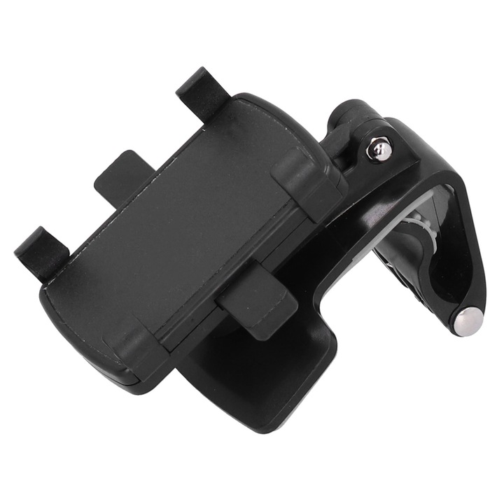 Suport pentru telefon pentru bordul masinii, design cu catarama cu eliberare rapida pentru instalare usoara, tampon moale anti-alunecare asigura o prindere sigura, design rulment rotativ pentru adaptabilitate la 360°.