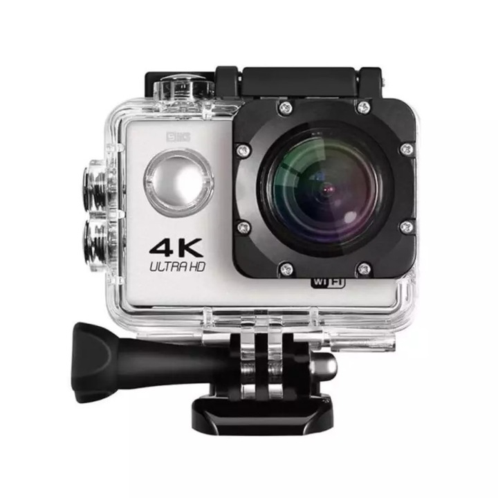 Camera SIKS Sport 4k, Rezistenta La Apa, Foto/video, Ecran LCD, Alb