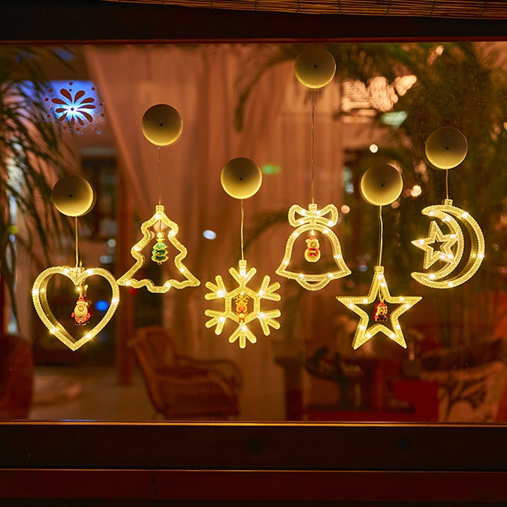 Luminile cu LED in forma de stea, Enforose, 120 becuri, 8 moduri de iluminare, waterproof, pentru interior si exterior