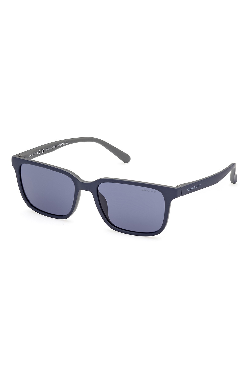 Gant, Ochelari de soare patrati cu logo, Bleumarin, 55-17-145