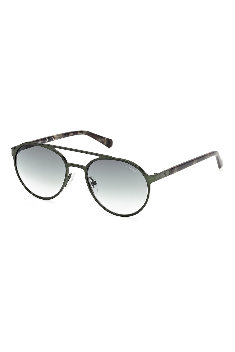 GUESS, Ochelari de soare rotunzi cu lentile in degrade, Verde, 52-18-145