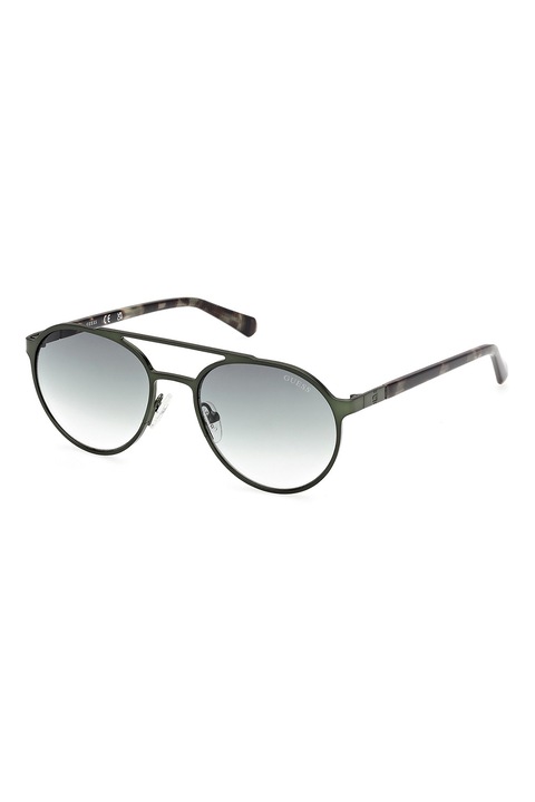 GUESS, Ochelari de soare rotunzi cu lentile in degrade, 52-18-145, Verde