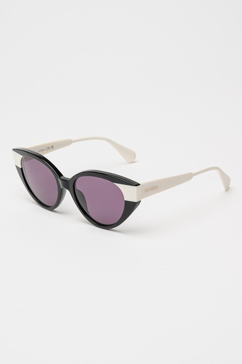 Max&Co, Ochelari de soare cat-eye cu lentile in degrade, 54-19-140, Alb/Negru