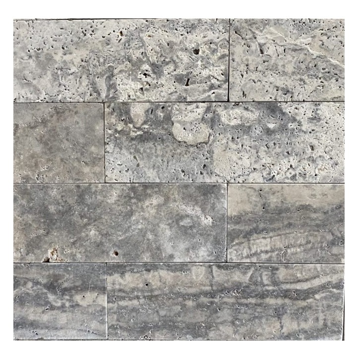 Travertin Silver Mészkő burkolat Méret: 10x30, 5x1, 2 cm (0, 61 m2/karton)