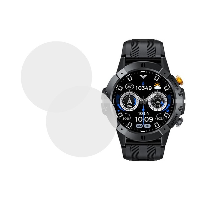 Set 2 x Folie compatibila cu Cubot C29, InvisiFlex Full Glue, Silicon hydrogel regenerabil, Anti soc si anti spargeri, SlimLine NanoShield, Transparenta