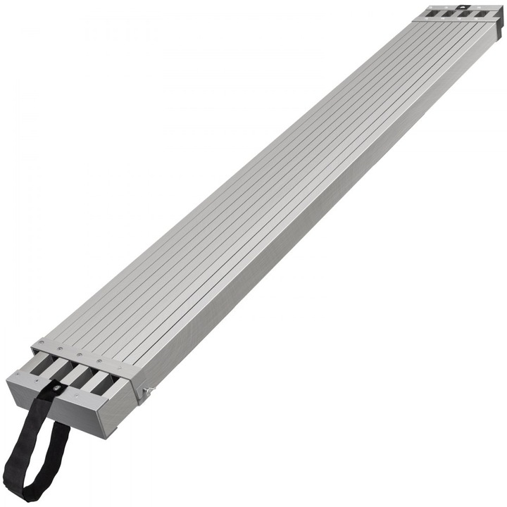 Scandura de lucru din aluminiu, model telescopic, lungime 2.7-4.5 m, capacitate suport 226 kg, ideala pentru schela