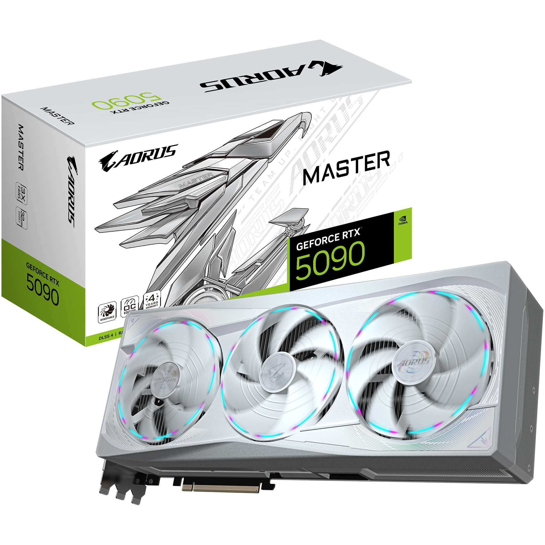 Placa video AORUS GeForce RTX™ 5090 MASTER ICE, 32GB GDDR7, 512-bit