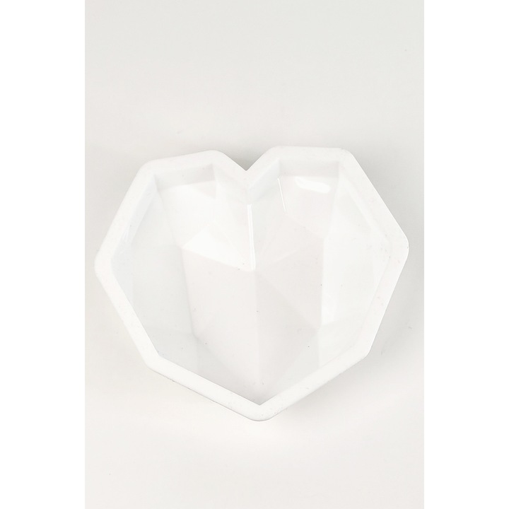 Forma inima din silicon, Alb, Shein, Dimensiunea 19, 5x18, 5x20, 5 CM