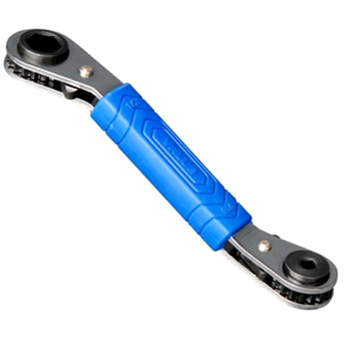 Cheie ventil cu crichet Value VRT-202, dimensiuni 1/4", 3/16", 9/16", 1/2", otel rezistent