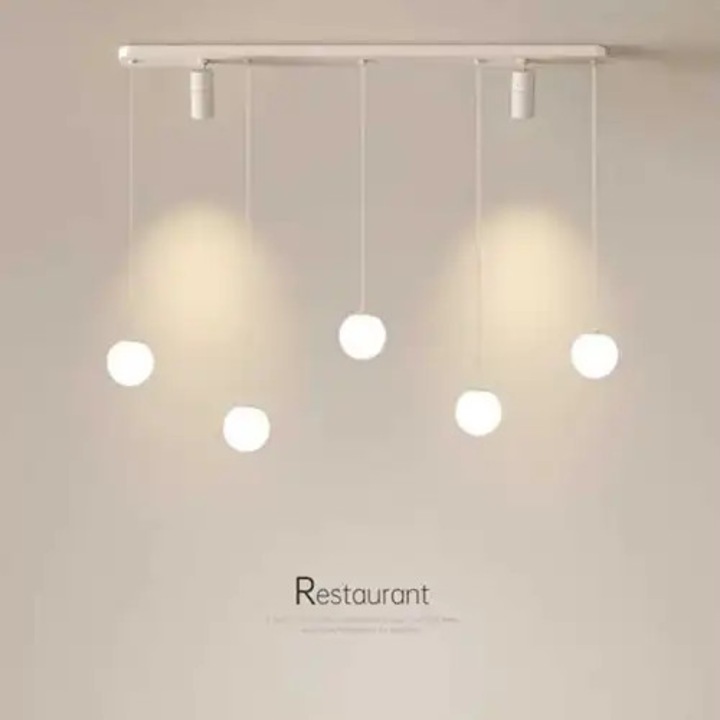 Lustra LED, telecomanda inclusa, alba, liniara, 56W, trei tipuri de lumina, calda, neutra si rece, intensitate reglabila, dimensiuni (L, l, h) 110x10x110cm, clasa protectie IP21, montaj tavan