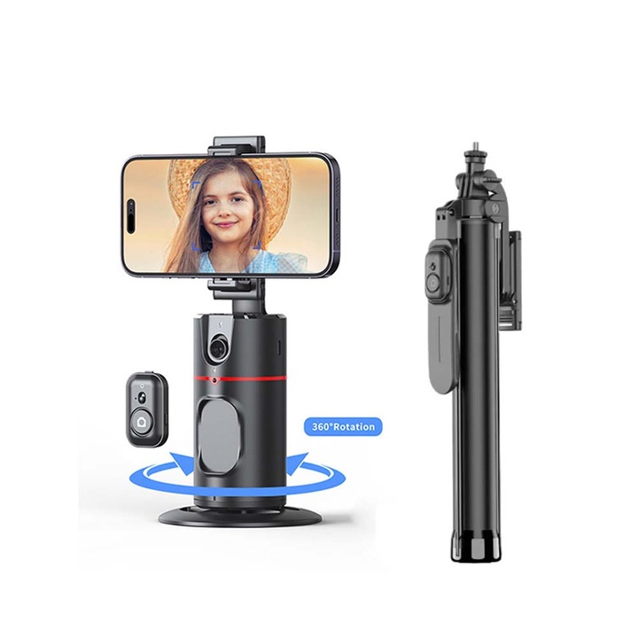 360° проследяване на лице, управление с жестове, стойка за телефон
