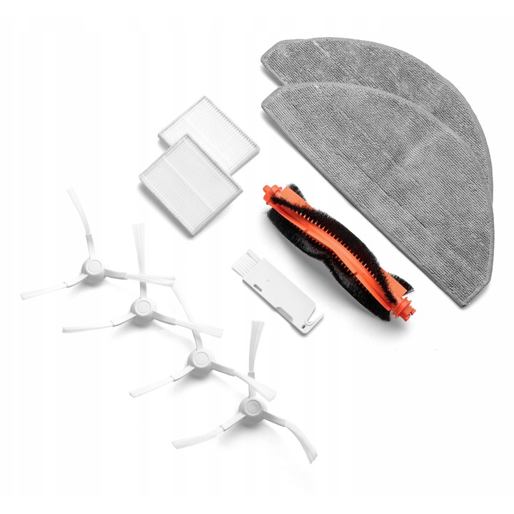 Set Accesorii Pentru Aspirator, Areose, Xiaomi, E10/E12, Filtru Hepa De Inalta Eficienta, Calitate Superioara A Executiei, Perii Laterale, Calitate Superioara A Materialelor, 10 Elemente