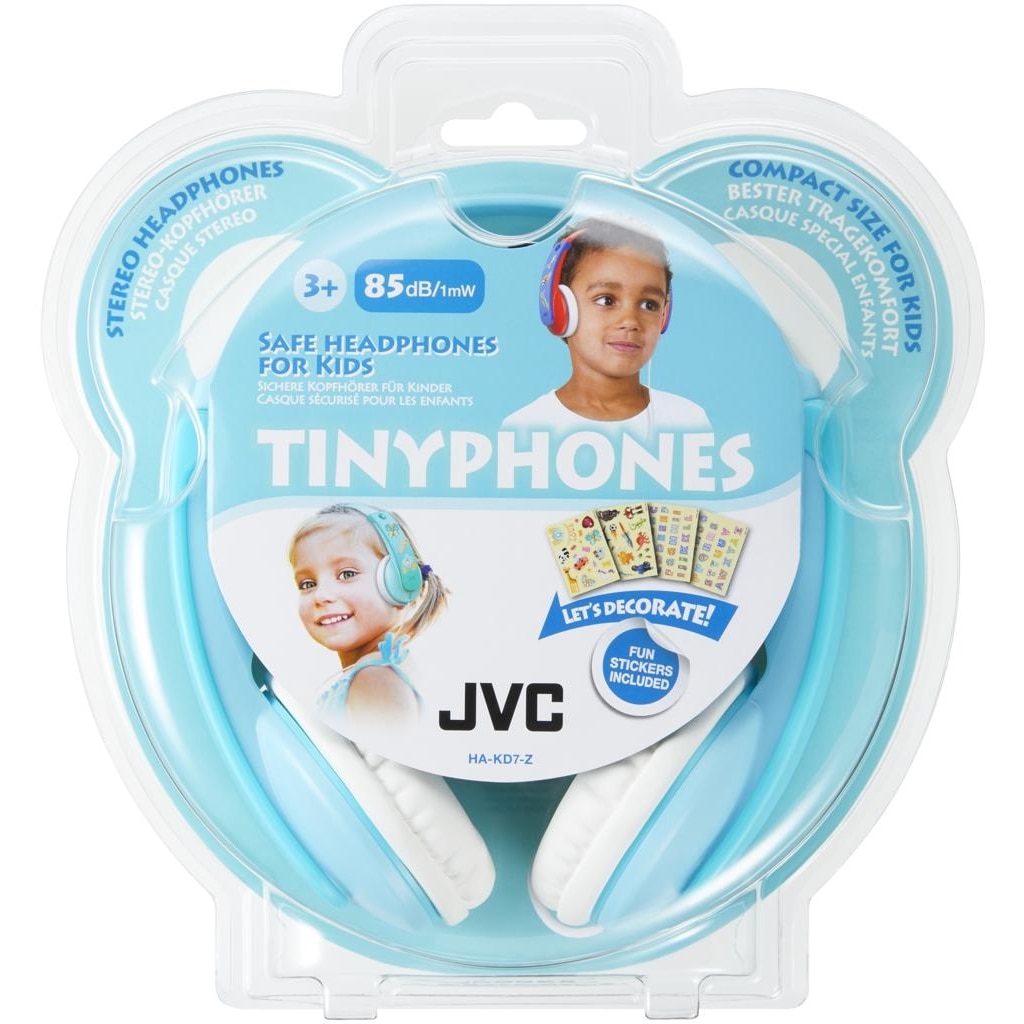 Casti JVC pentru copii, HA-KD7-ZNE, Over-ear, albastru