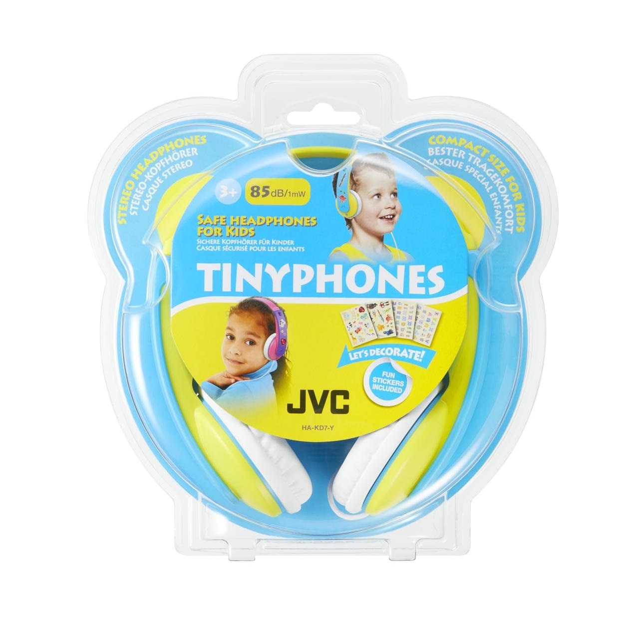 Casti JVC pentru copii, HA-KD7-ZNE, Over-ear, albastru