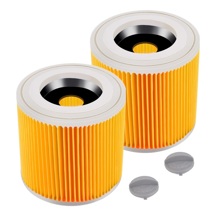 Set Filtre pentru Aspirator, Areose, Karcher Wd 2, Fibre Sintetice, Calitate Superioara, Rezistent La Daune, Materiale De Inalta Calitate, 2 Bucati
