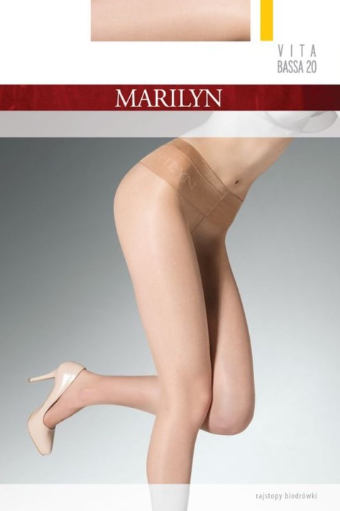 Colanti dama, Marilyn, Vita Bassa, talie joasa, 20 den, mat, poliamida, bej, 2-S Standard