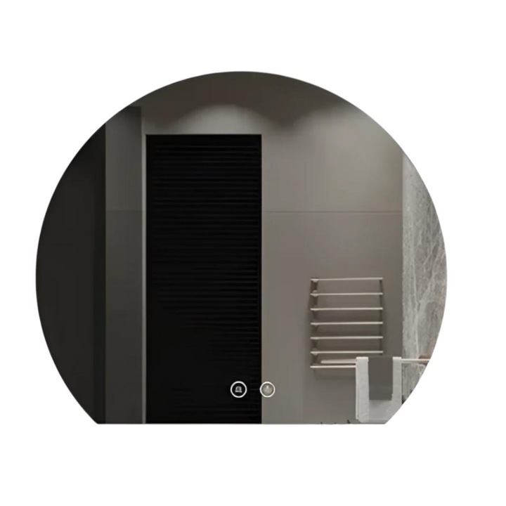 Oglinda Baie Iluminare LED Touch Design cu Sistem Dezaburire si Dimabila 60x54 cm