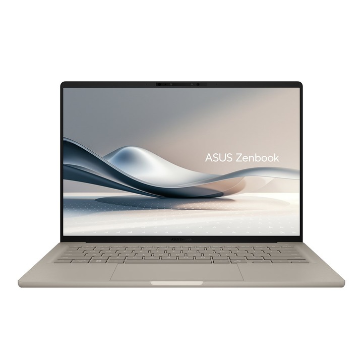 Laptop ASUS Zenbook A14, 14" WUXGA, Qualcomm Snapdragon X Elite X1E-78-100 3,4 GHz-ig, 32 GB RAM LPDDR5x, 1 TB SSD, Qualcomm Adreno GPU, Windows 11 Home, Zabriskie Beige LPDDR5x