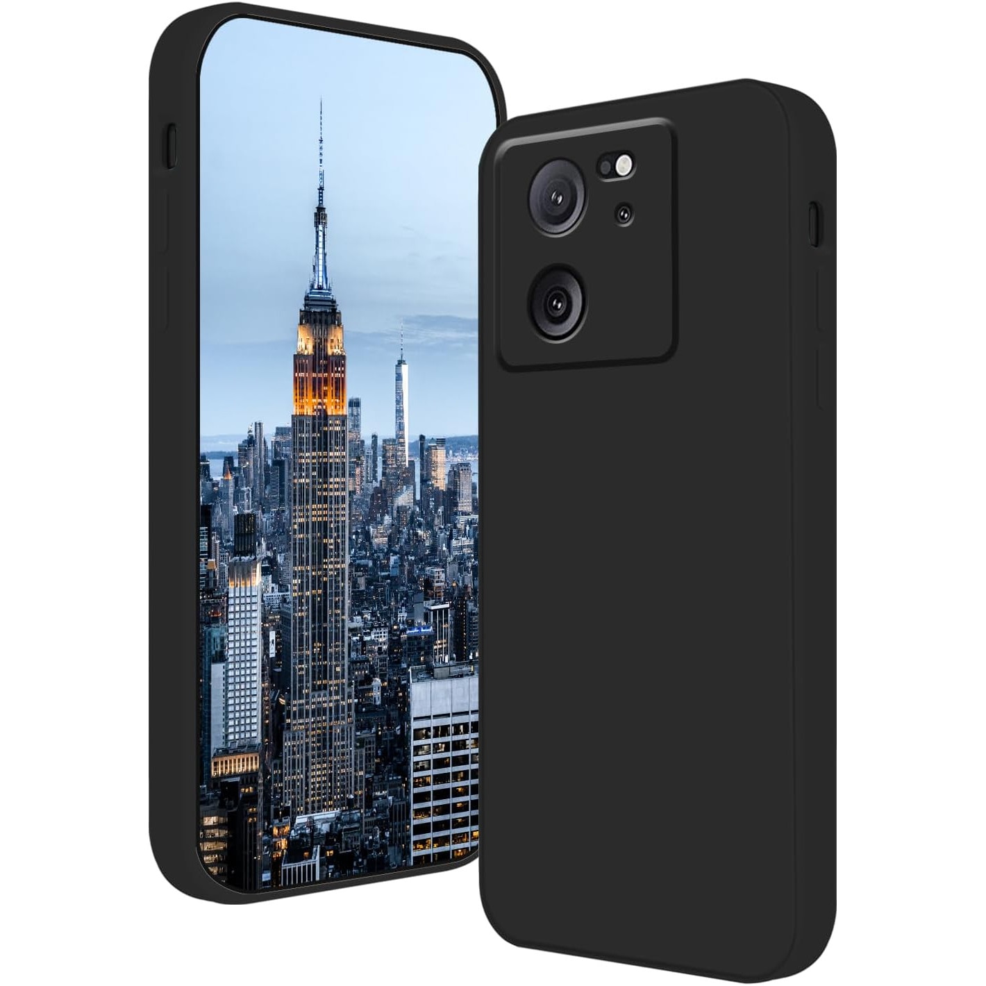 Husa protectie compatibila cu Xiaomi 13T, Silicon Flexibil Mat, Protectie Camera, Margini Ridicare pentru protectie ecran, Negru