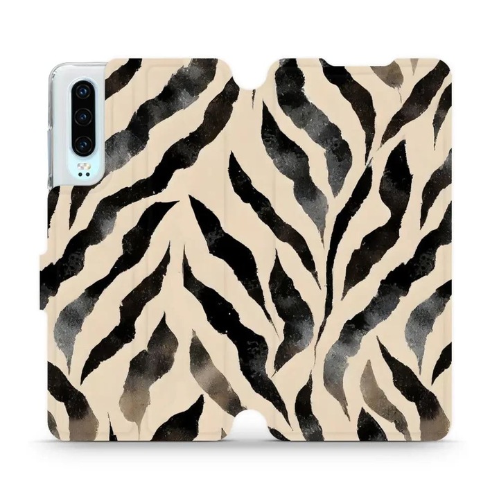 Husa flip Mobiwear pentru Huawei P30, design elegant, rezistent la socuri si zgarieturi, multicolor