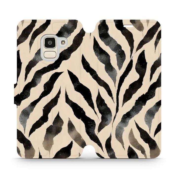 Husa flip Mobiwear pentru Samsung Galaxy J6 2018, rezistent la socuri si zgarieturi