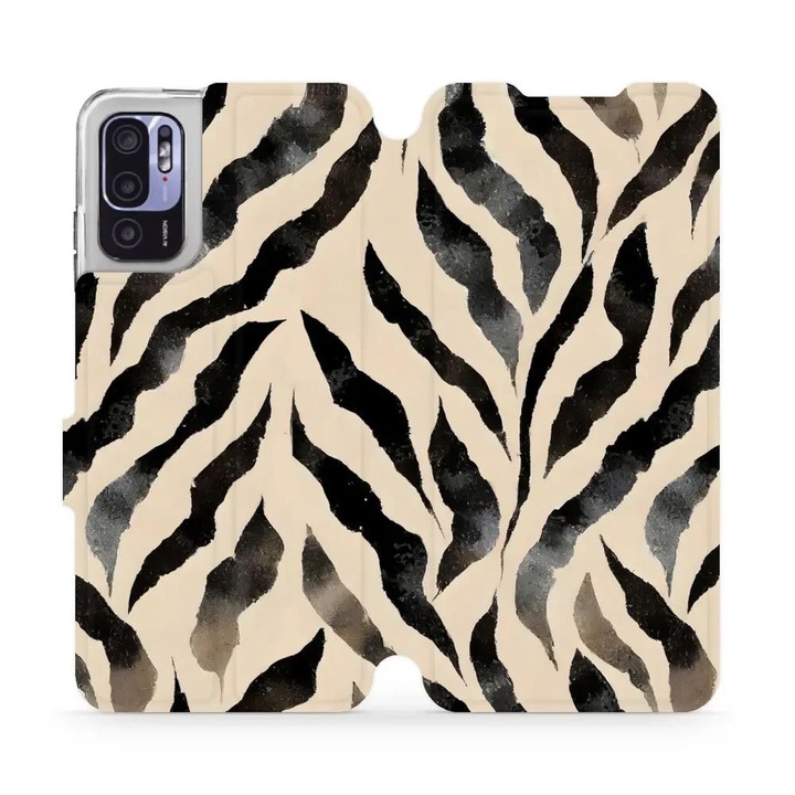 Mobiwear флип калъф за Xiaomi Redmi Note 10 5G, многоцветен, екологичен материал, с вградена стойка