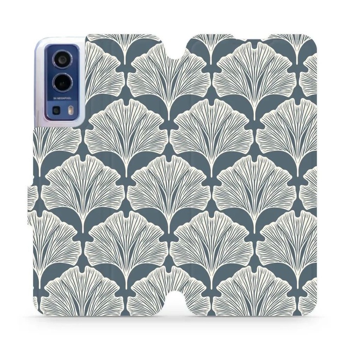 Mobiwear флип калъф за Vivo Y52 5G / Y72 5G, дизайн на цветя, многоцветен, материал еко кожа