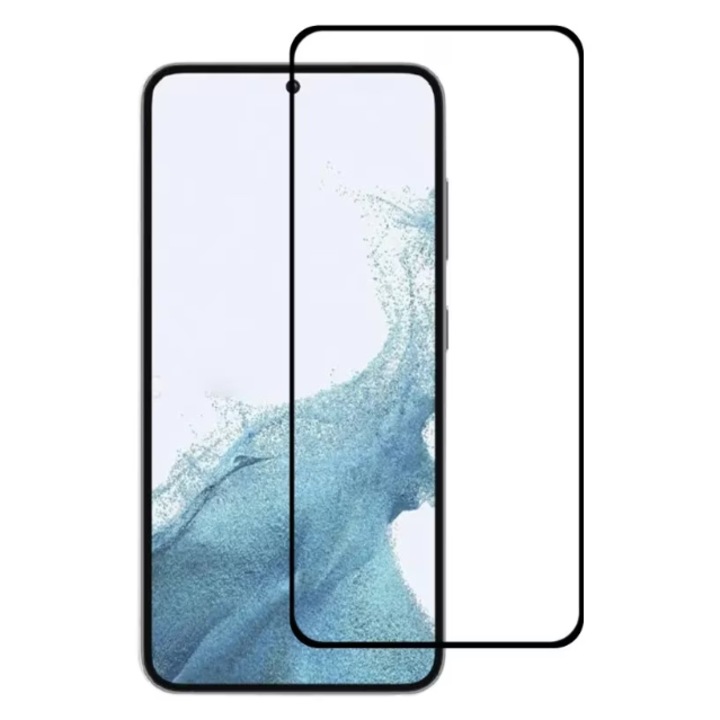 MatTech üvegfólia, Samsung Galaxy A52 4G / A52 5G / A52s készülékkel kompatibilis, teljes felületű ragasztás, 9H védelmi technológia, prémium Full HD tisztaság, teljes ragasztó, fekete szélek
