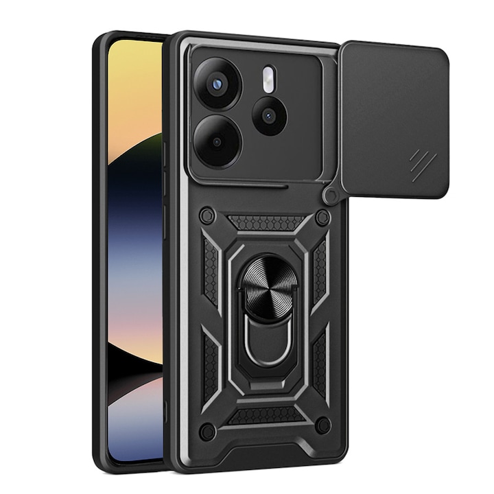 Защитен калъф, съвместим с Xiaomi Redmi Note 14 4G (регионален), Tim, черен