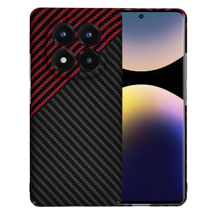 Husa pentru Xiaomi Redmi Note 14 Pro+ 5G, V53, Policarbonat, Red Vortex