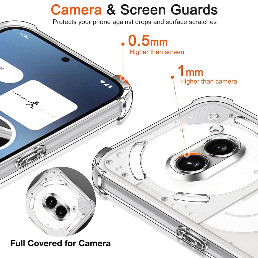 Husa pentru Nothing Phone (3a) - Techsuit Shockproof Clear Silicone - Clear