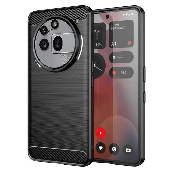 Калъф за Nothing Phone (3a) Pro, Techsuit, Carbon, Черен