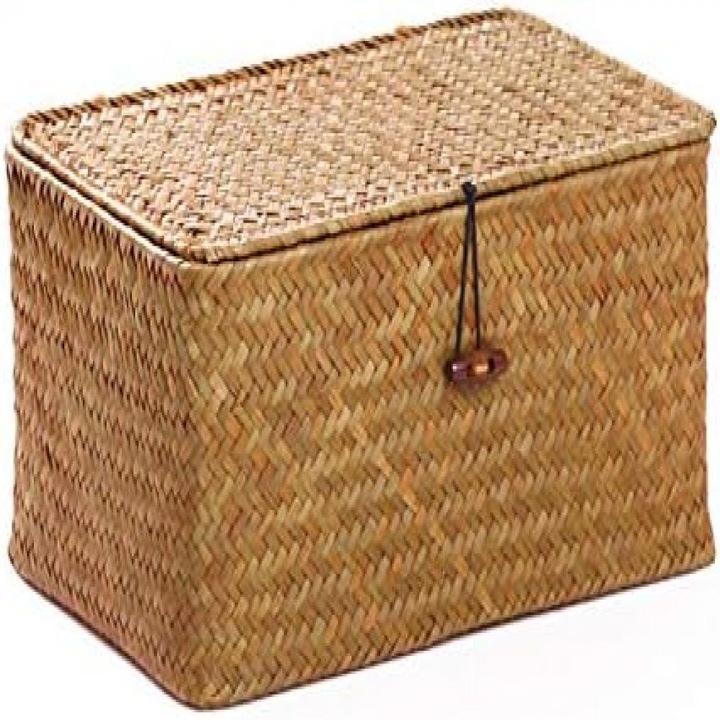 Декоративна кошница от ратан, Enforose, ръчно изтъкана, рустикален вид