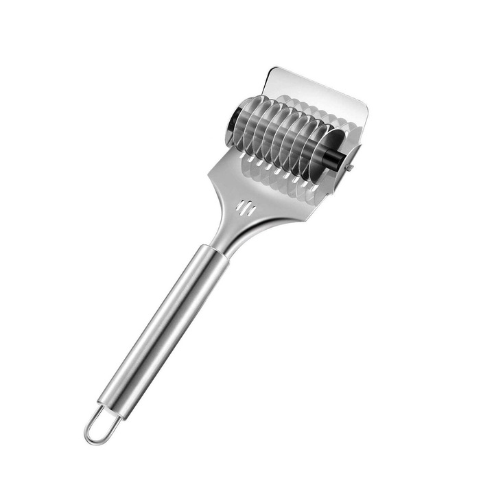 Tészta vágó rozsdamentes acélból, Enforose, csúszásmentes markolat, tartós, konyhai használatra