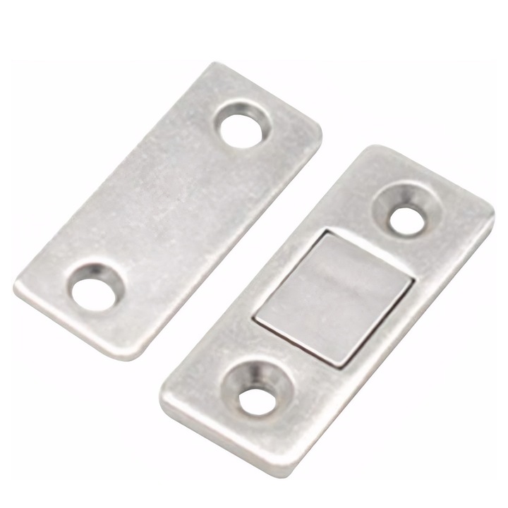 Prindere magnetica pentru usi, Enforose, pachet de 8, rezistente la rugina, profil ultra subtire, forta magnetica puternica