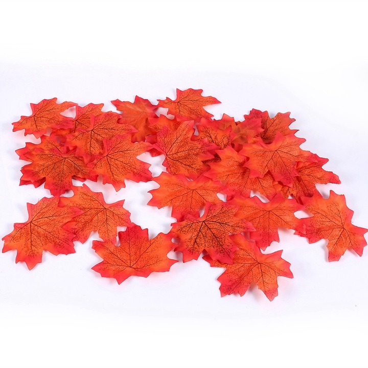 Frunze artificiale de artar, Enforose, detalii realiste, set decorativ pentru nunti si petreceri, multicolor