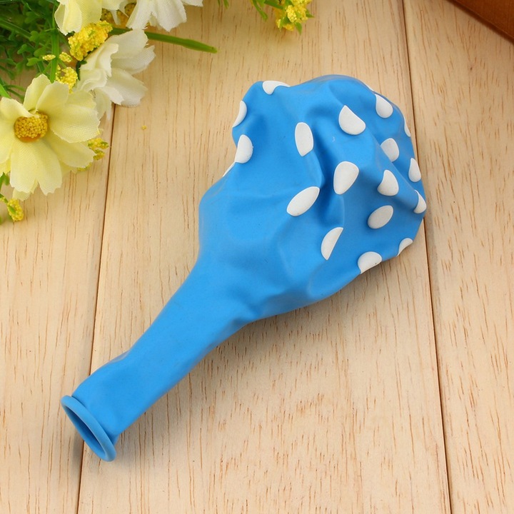 Lufi latex szett pöttyökkel, királykék, parti dekorációk