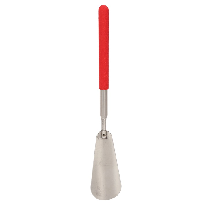 Ajutor pentru incaltat pantofi, Enforose, maner lung retractabil, inox, anti-alunecare, 26x75cm