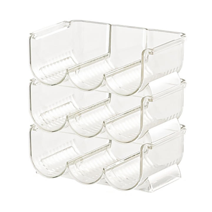 3 darabos palacktartó szett, Enforose, Műanyag, Kompakt kialakítás, ütésálló, Átlátszó