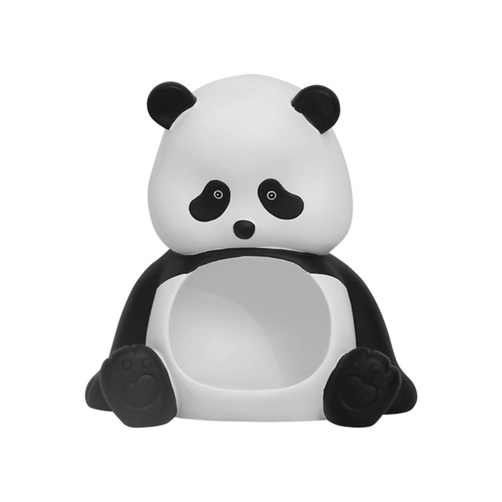 Tava pentru chei sculptata panda, design adorabil, suport pentru lumanari, decor pentru birou si masute de cafea