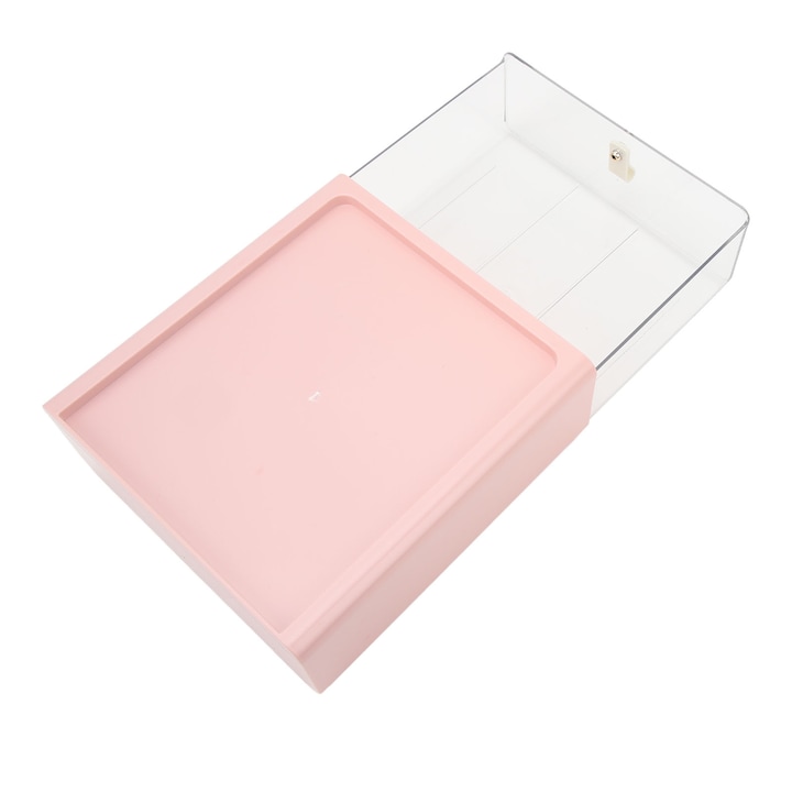 Sertar sub birou Enforose, organizator ascuns, capacitate mare, autoadeziv, transparent