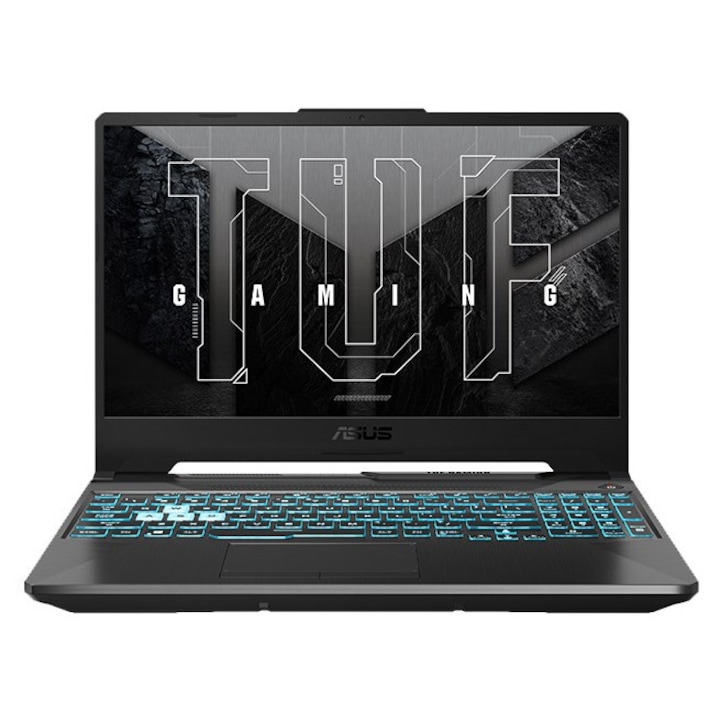 ASUS TUF Gaming A15 laptop, 15,6" Full HD, AMD Ryzen™ 5 7535HS 4,55 GHz-ig, 16 GB RAM DDR5 5600, 512 GB SSD, NVIDIA® GeForce® RTX 3050 4 GB, Windows 11 Black DDR Home, Graphite